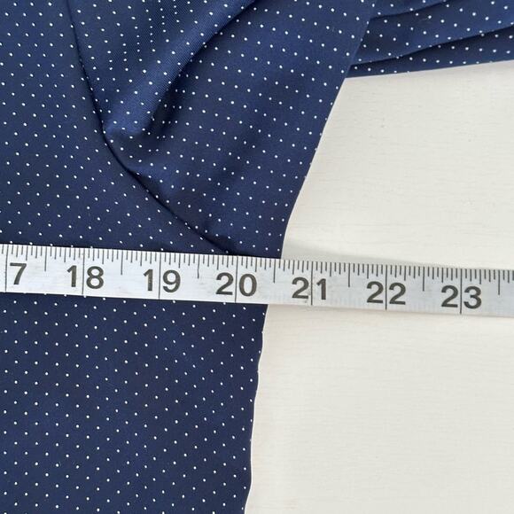 Levi Strauss Button Down Blouse Blue with White Polka Dots Dark Academia Size L - Picture 12 of 12